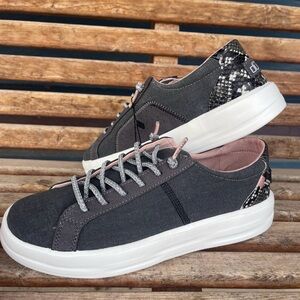 HEY DUDE SNAKE PRINT | GRAY | PINK SHOES | KARINA | 7